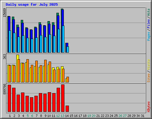 Daily usage for July 2025