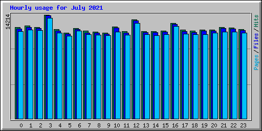 Hourly usage for July 2021