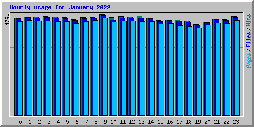 Hourly usage for January 2022