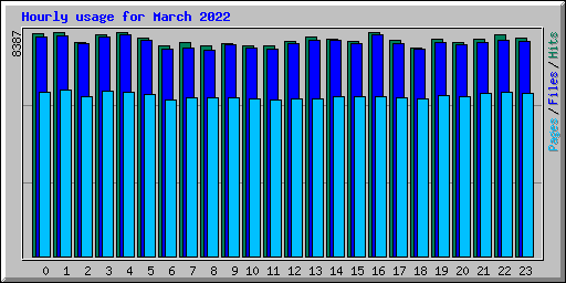 Hourly usage for March 2022