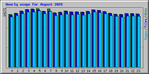 Hourly usage for August 2022