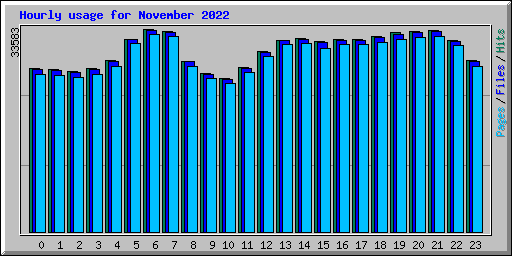 Hourly usage for November 2022