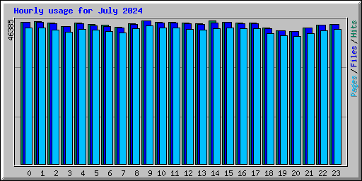 Hourly usage for July 2024